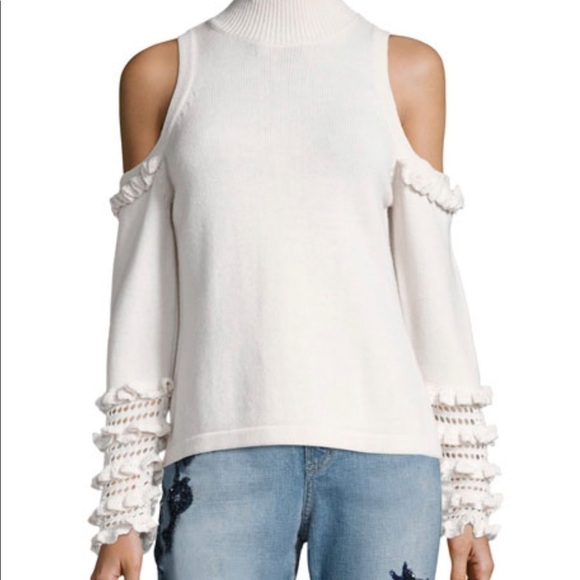 Jonathan Simkhai merino wool crotchet sweater - Picture 1 of 8